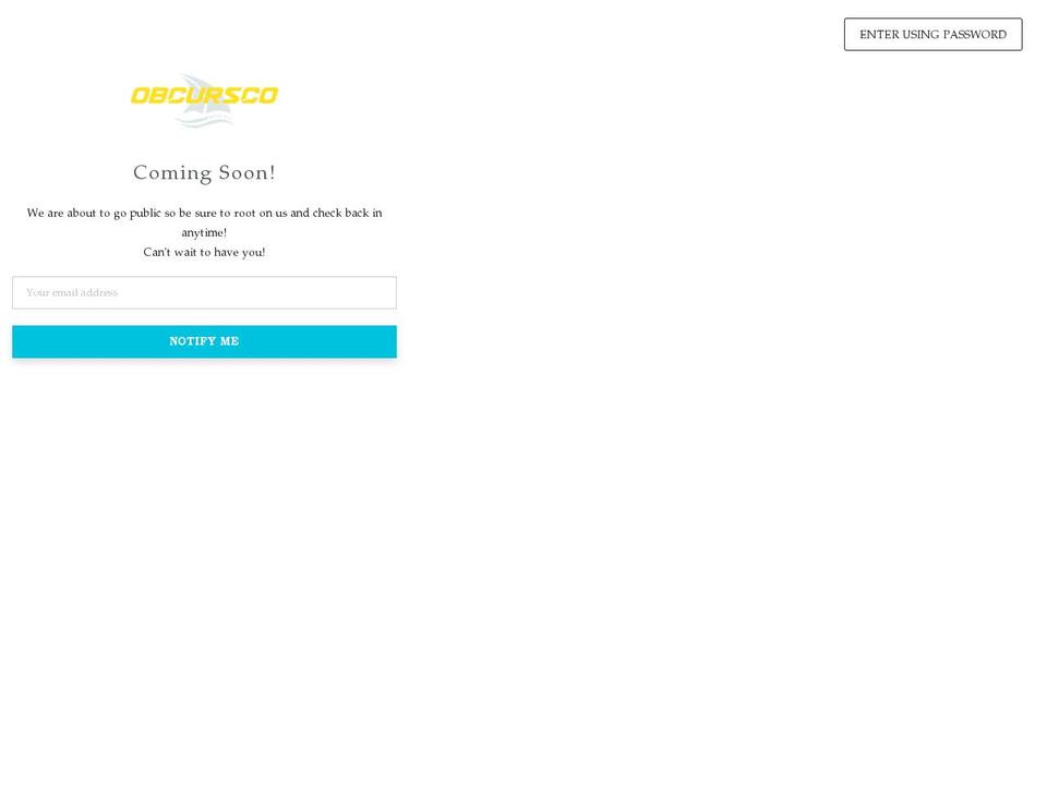 obcursco.com shopify website screenshot