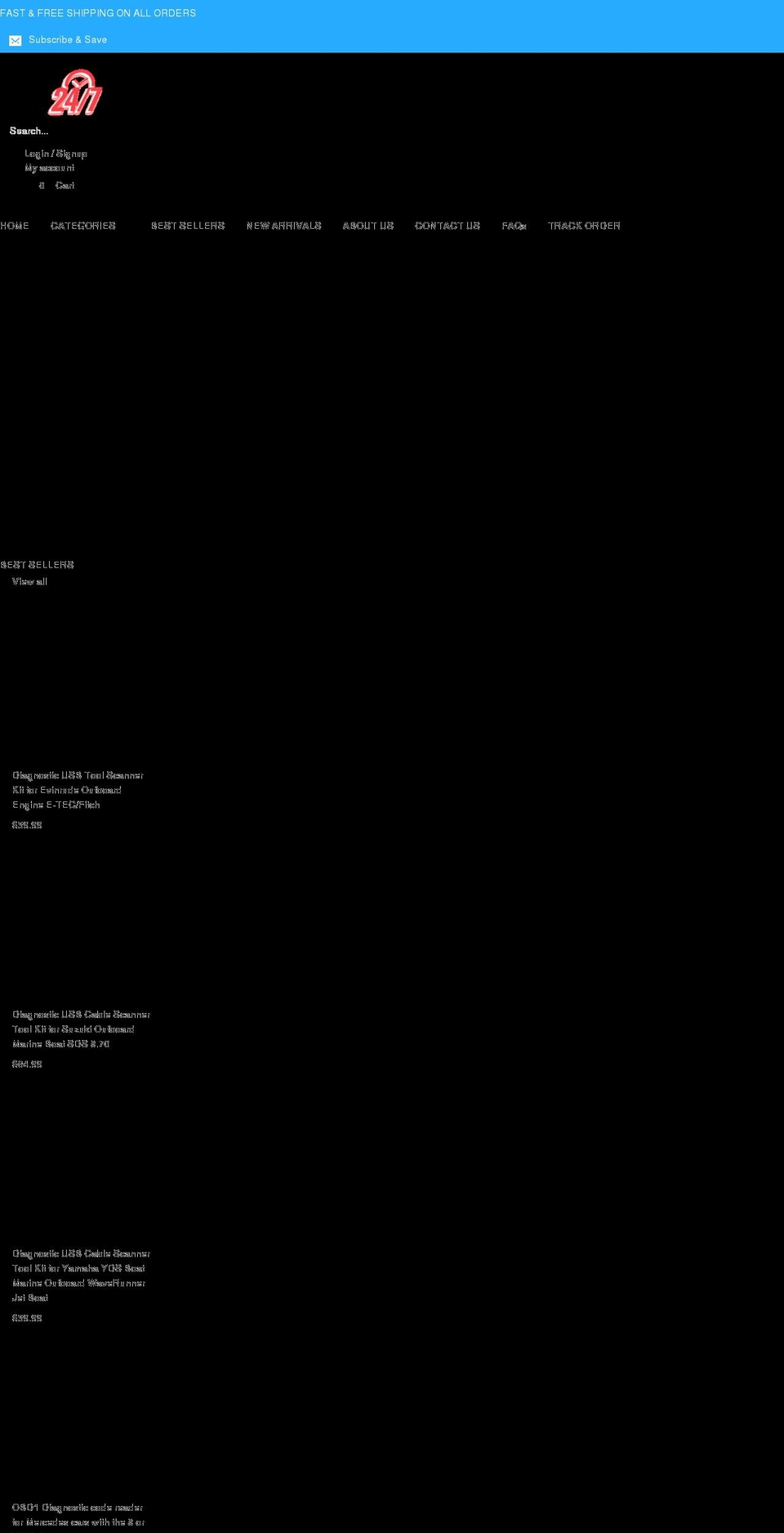 obd247.com shopify website screenshot
