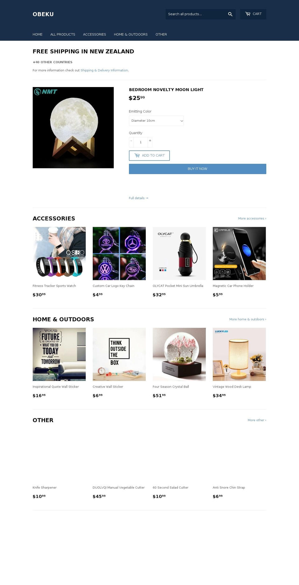 obeku.com — Shopify storefront screenshot