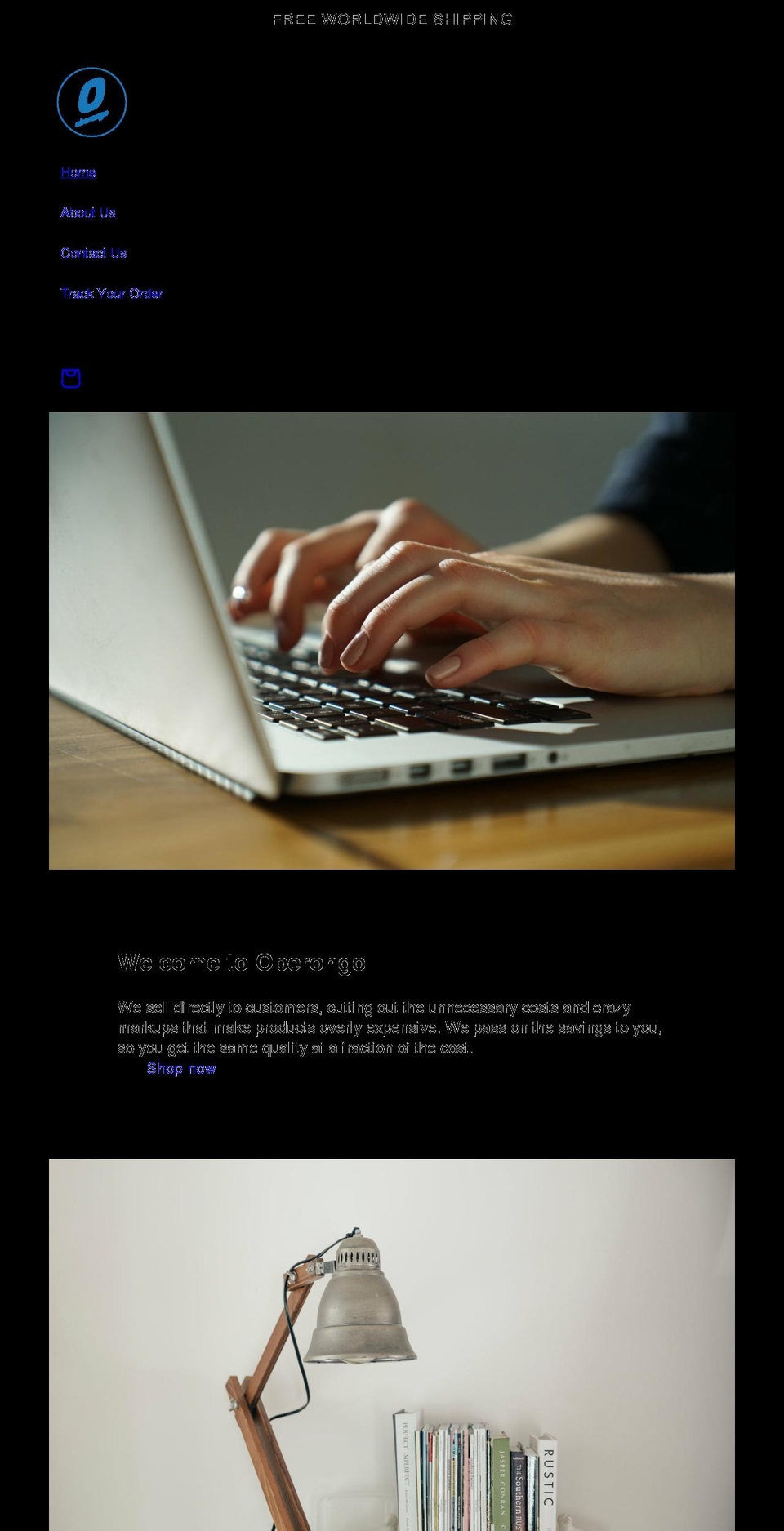 oberongo.com shopify website screenshot