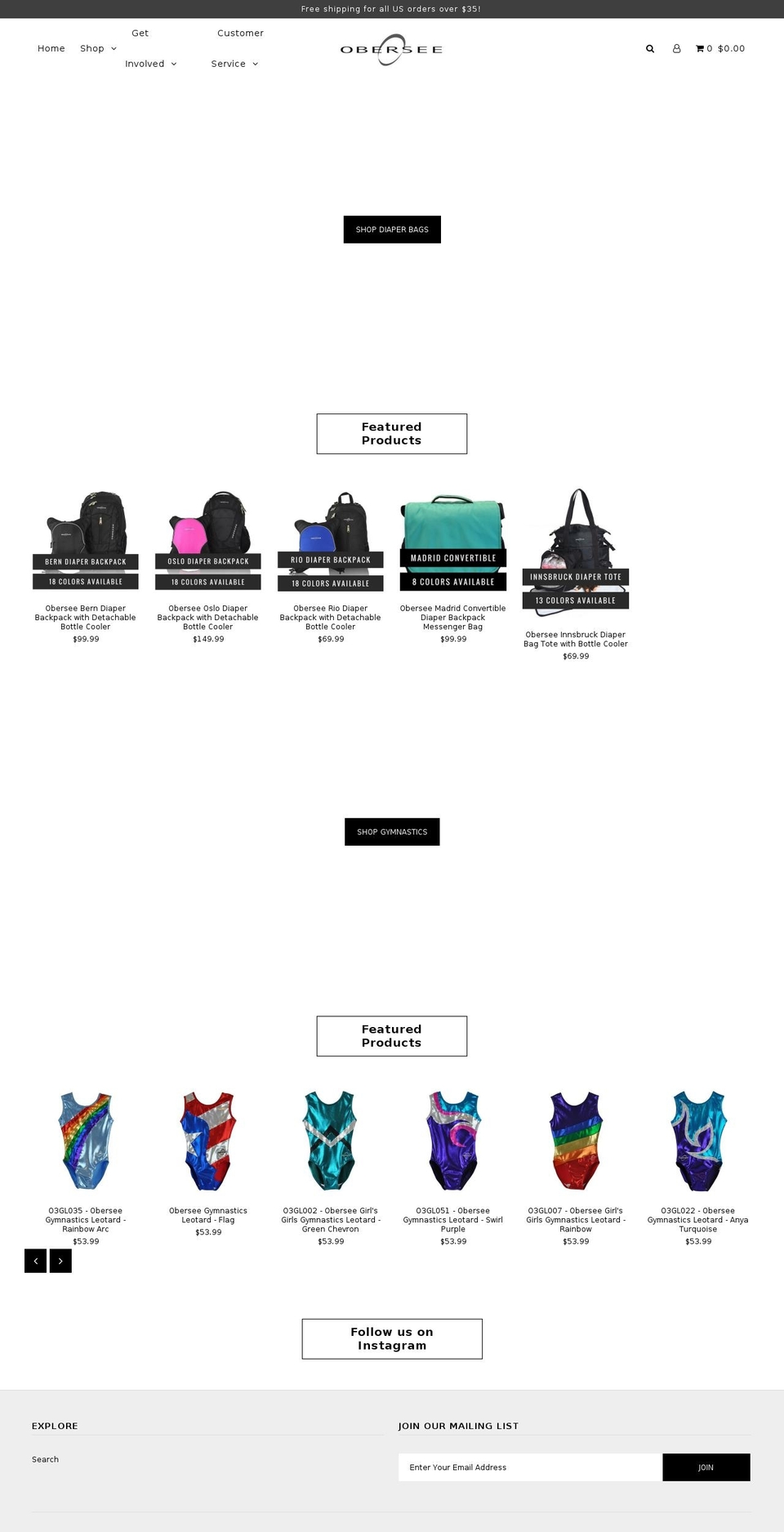 obersee.com — Shopify storefront screenshot