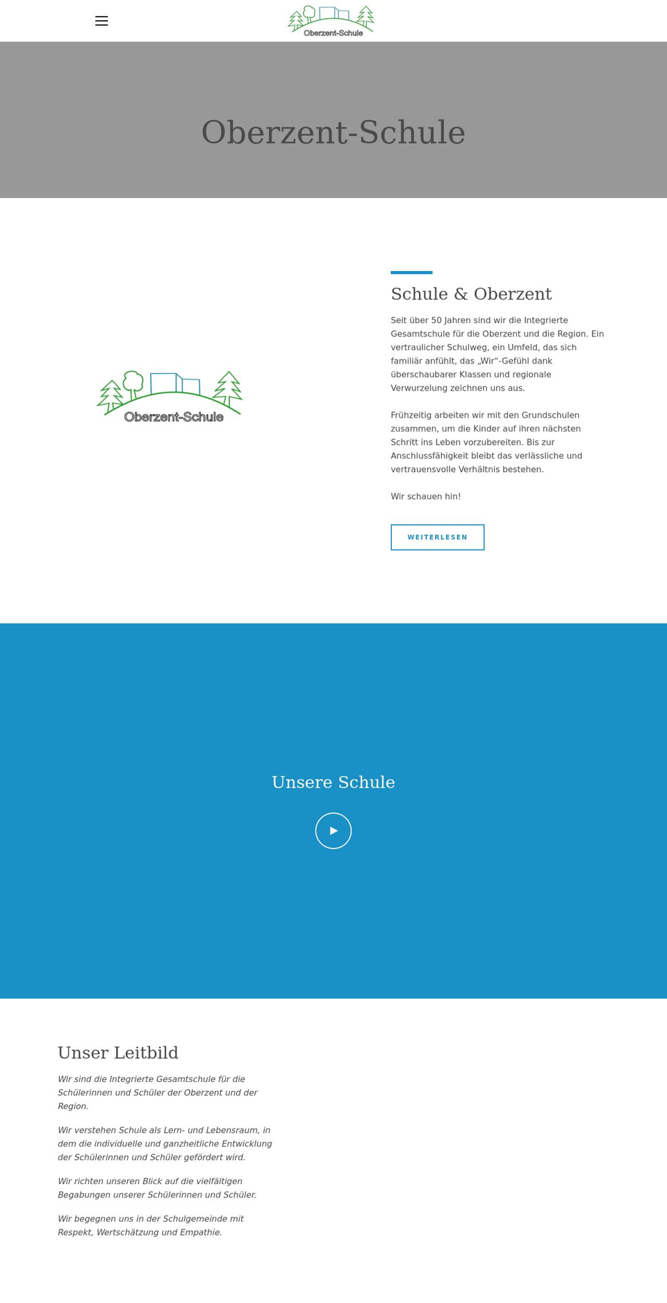 oberzent-schule.de shopify website screenshot