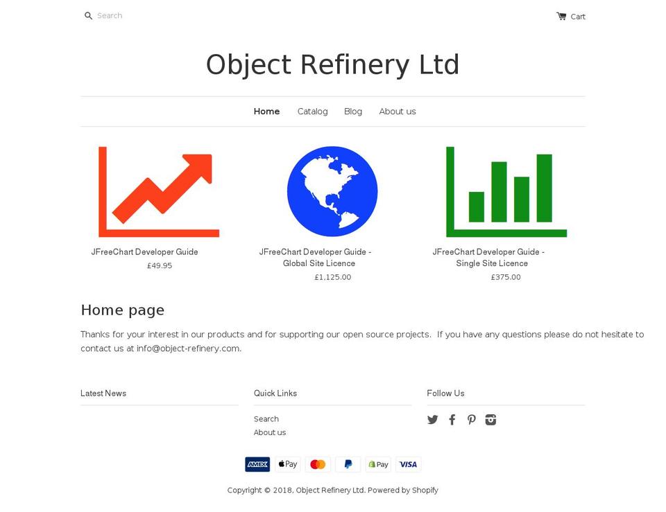 object-refinery.myshopify.com shopify website screenshot