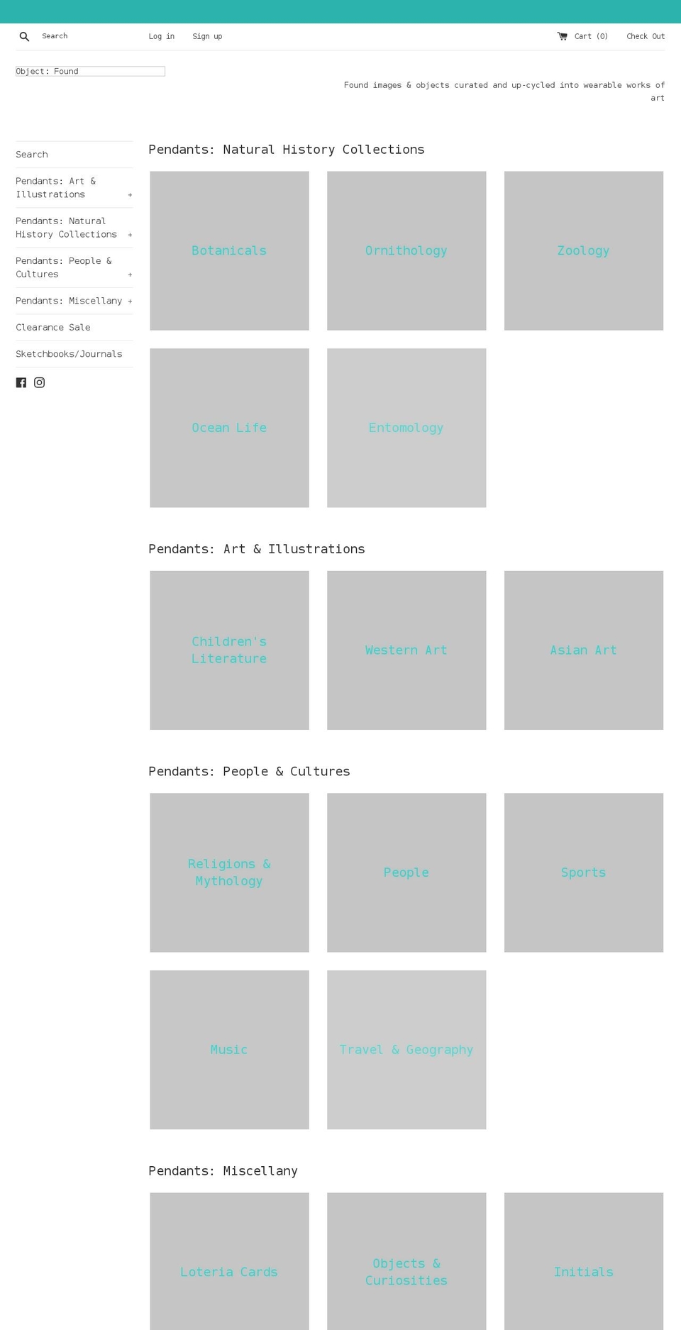 objectfoundsf.com shopify website screenshot