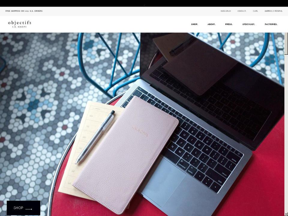Copy of Showcase Shopify theme site example objectifsnyc.com