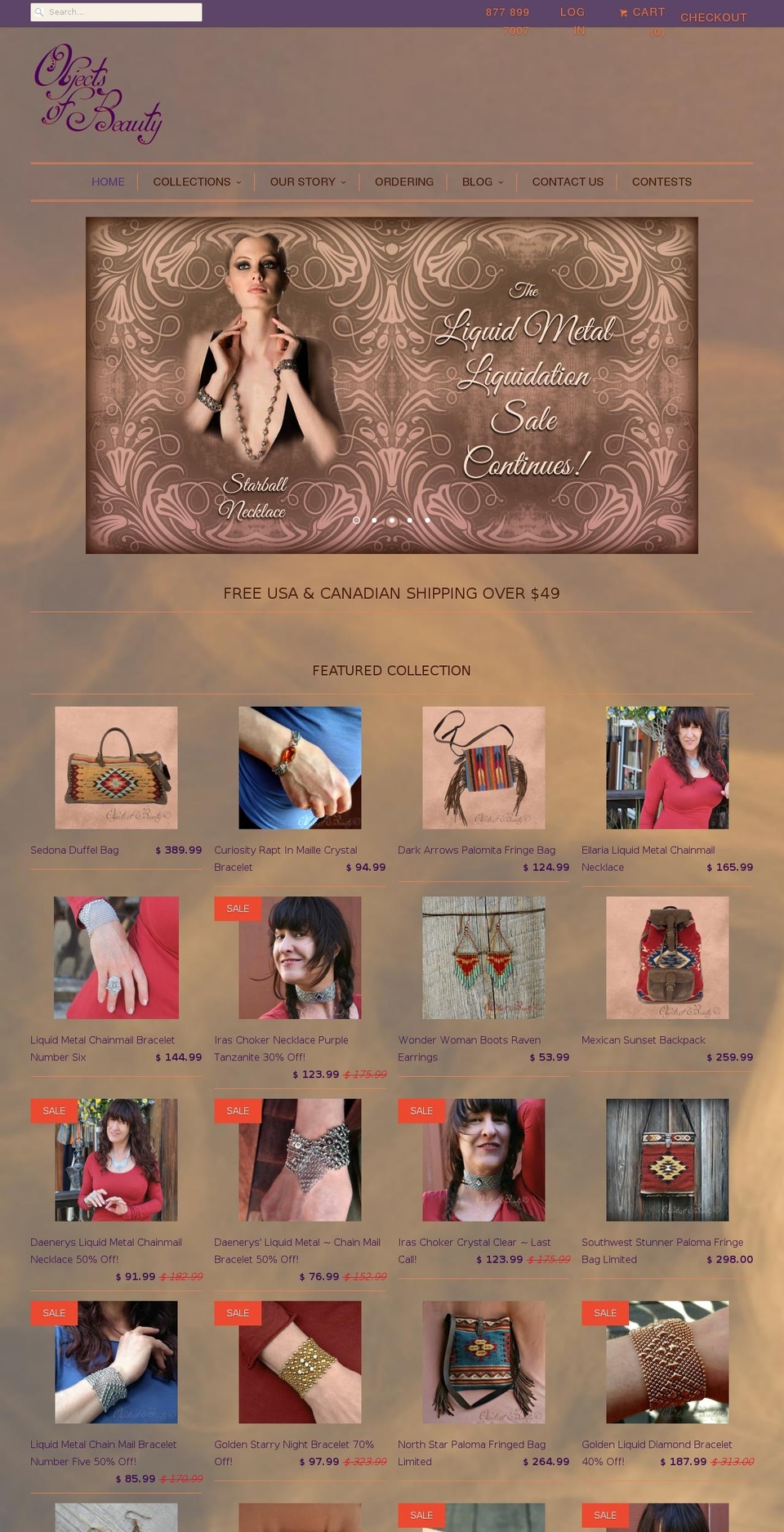 objectsofbeauty.com shopify website screenshot