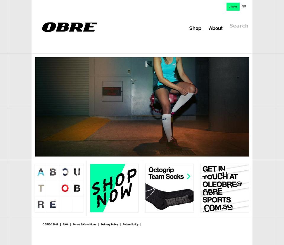 obresports.com shopify website screenshot