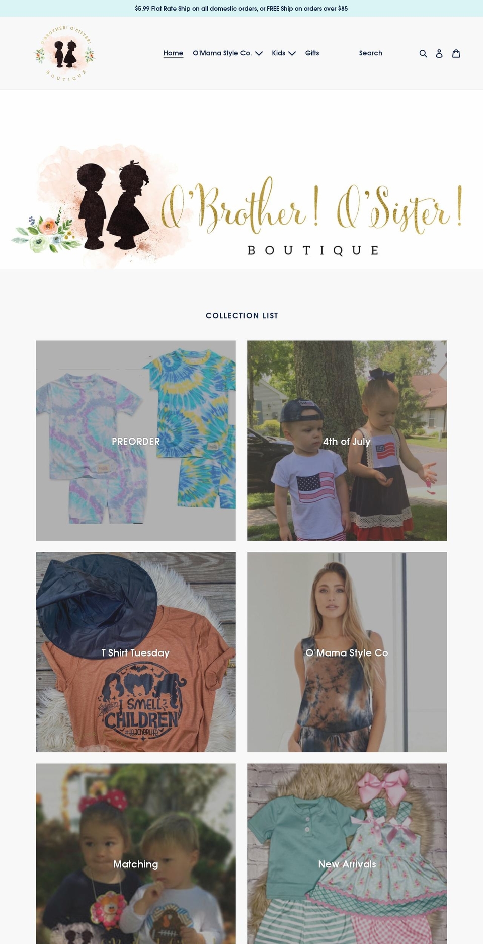 obrotherosisterboutique.com shopify website screenshot
