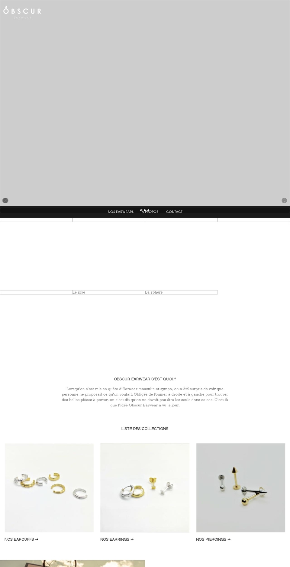 obscurearwear.com shopify website screenshot