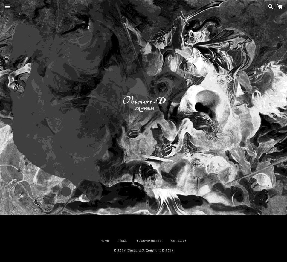 obscuredla.com shopify website screenshot