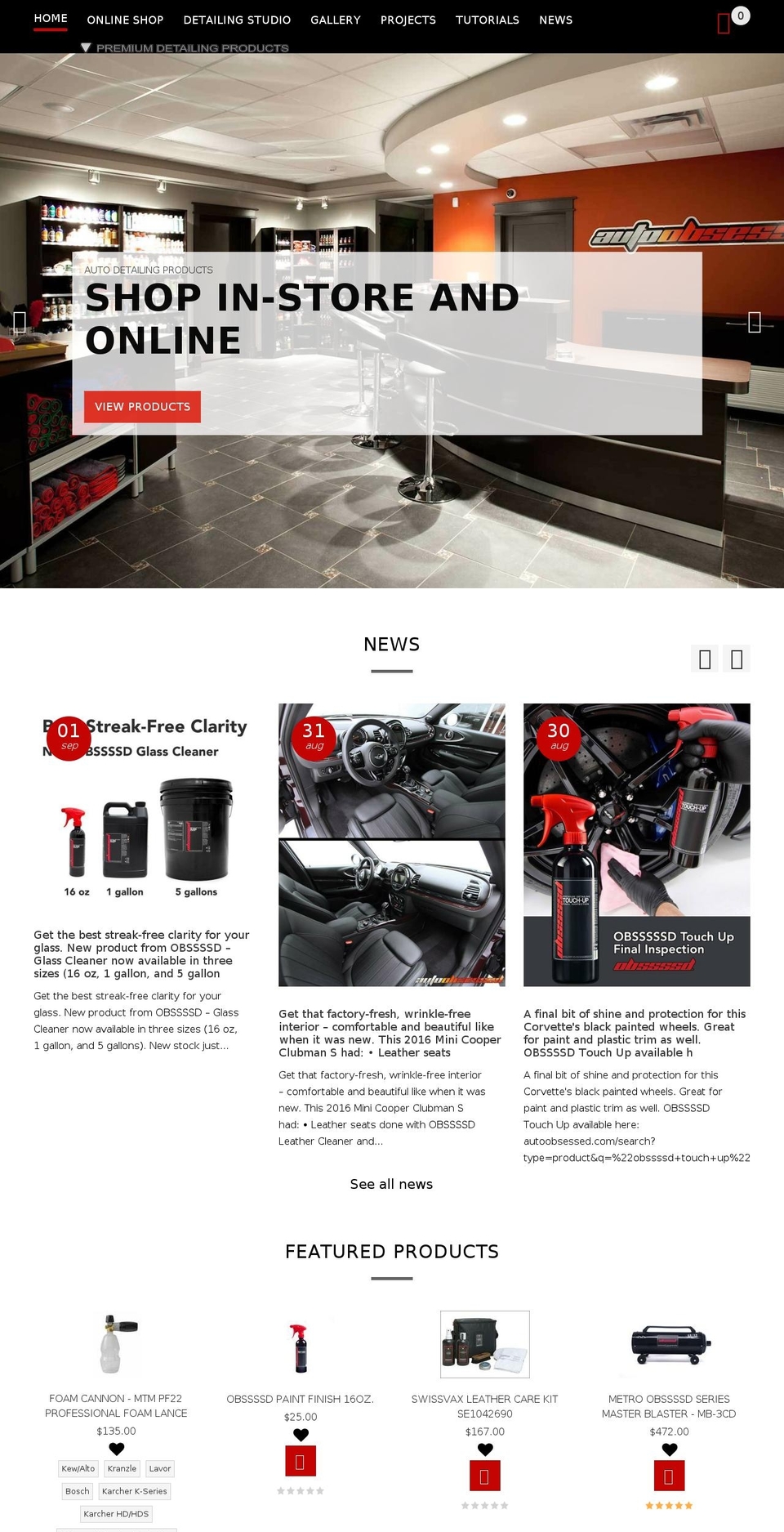 obsessedautos.com — Shopify storefront screenshot