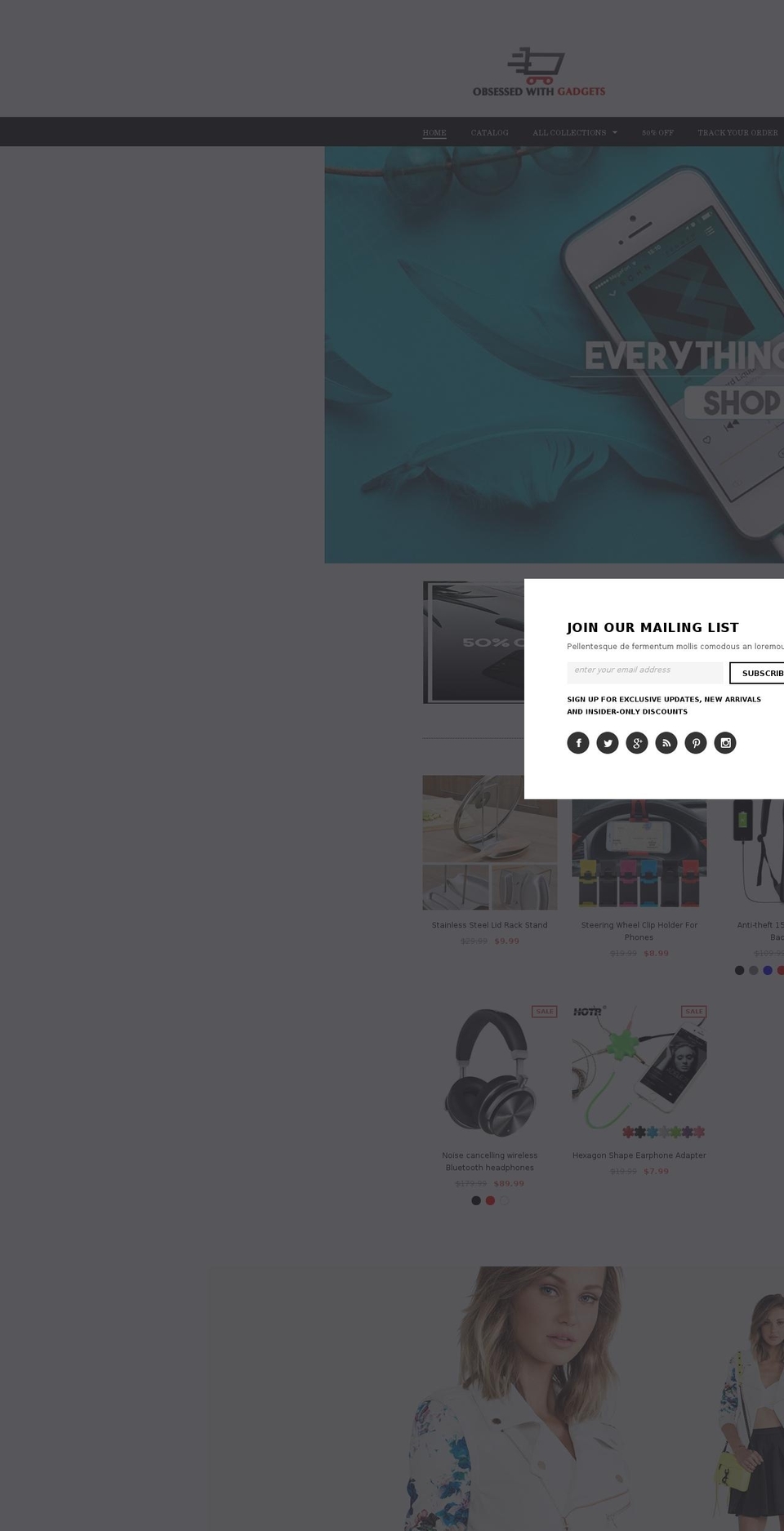 obsessedwithgadgets.com — Shopify storefront screenshot