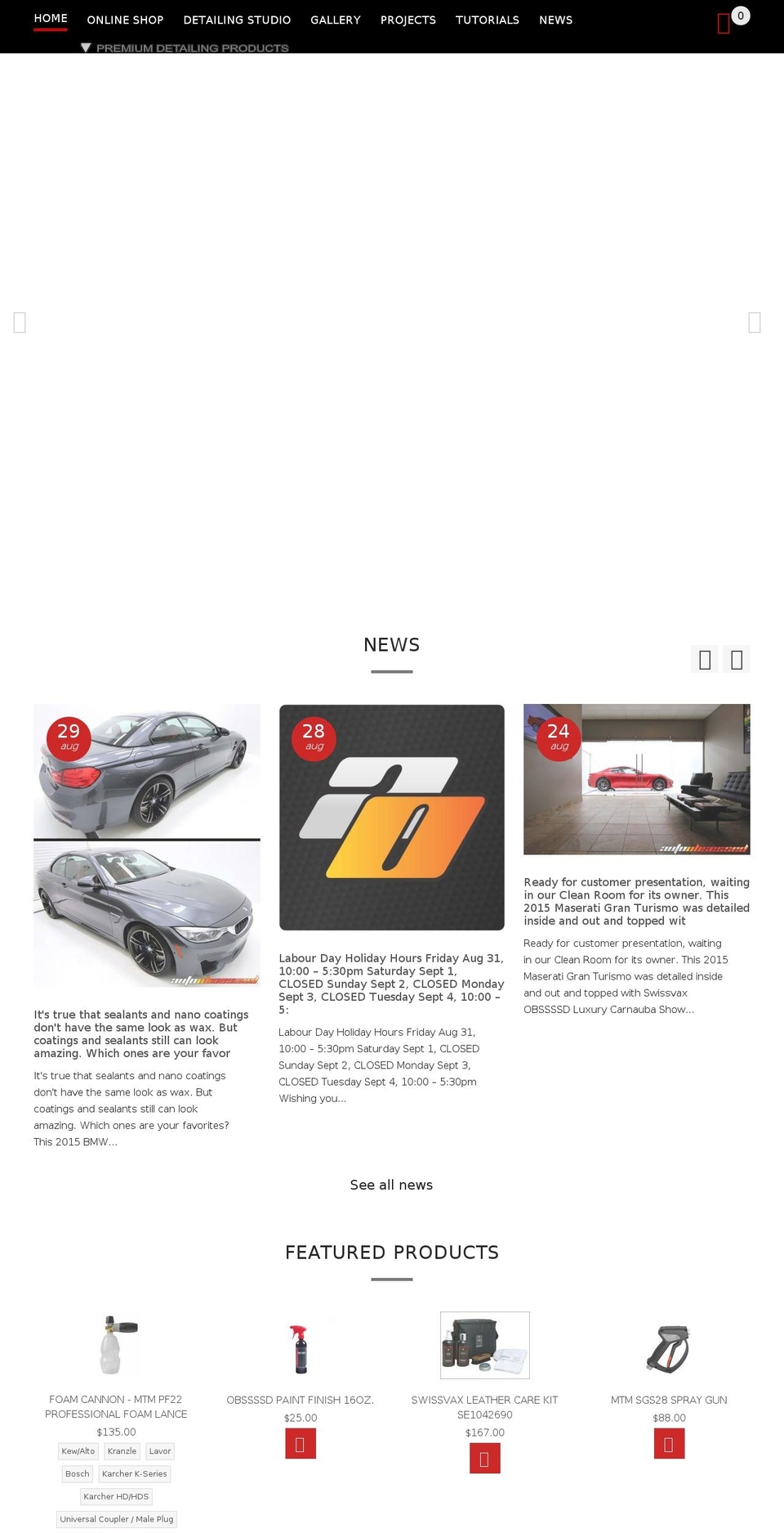obsessionsdetailing.com — Shopify storefront screenshot