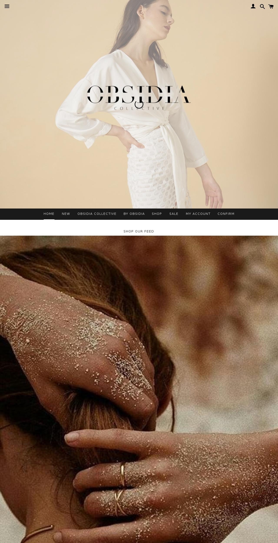 obsidiacollective.com — Shopify storefront screenshot
