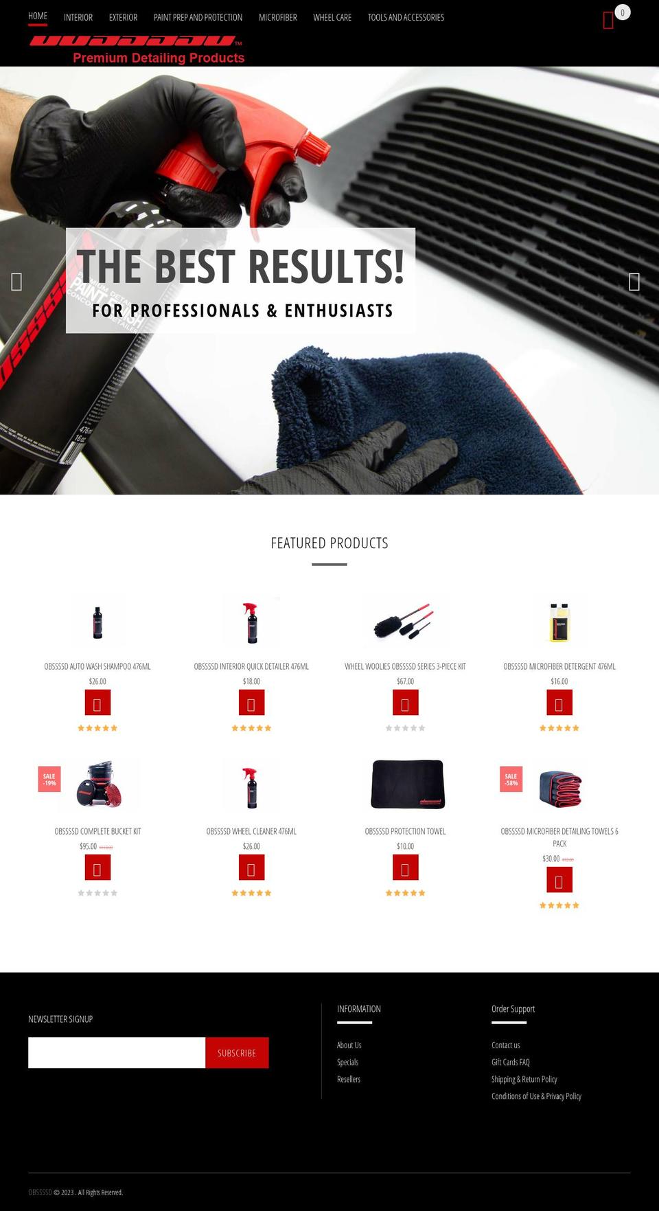 obssssd.com shopify website screenshot