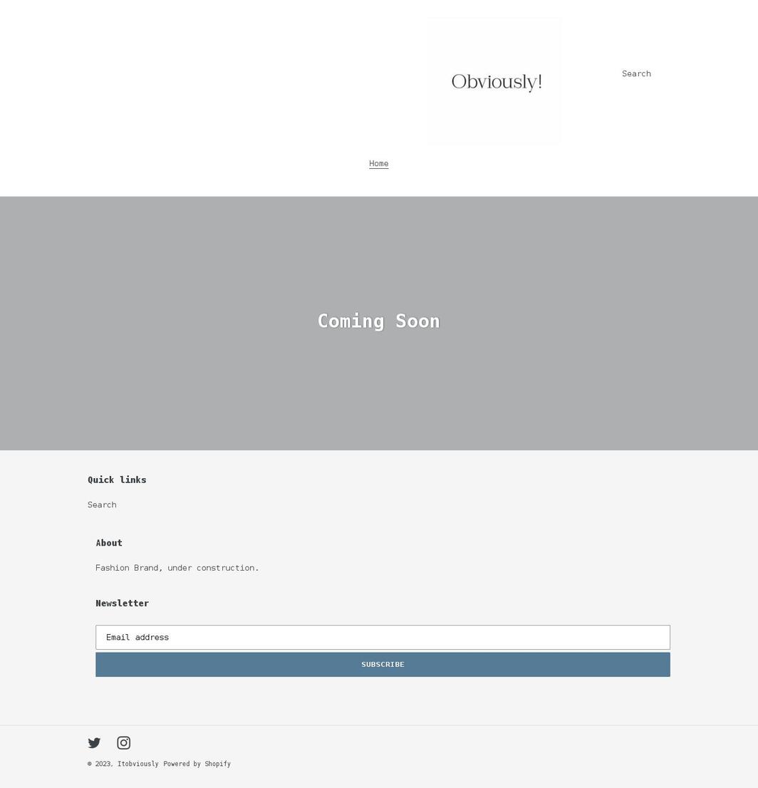 obviouslyofficial.com shopify website screenshot