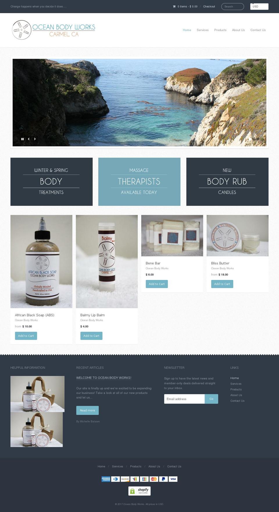 obwcarmel.com shopify website screenshot