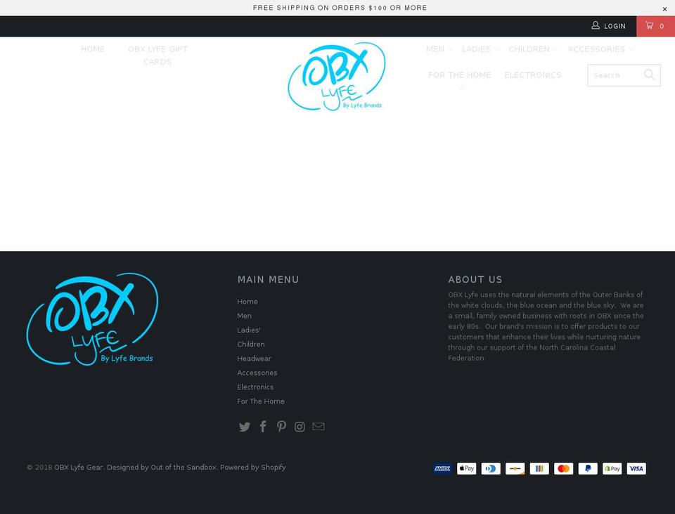 obxlyfe.com — Shopify storefront screenshot