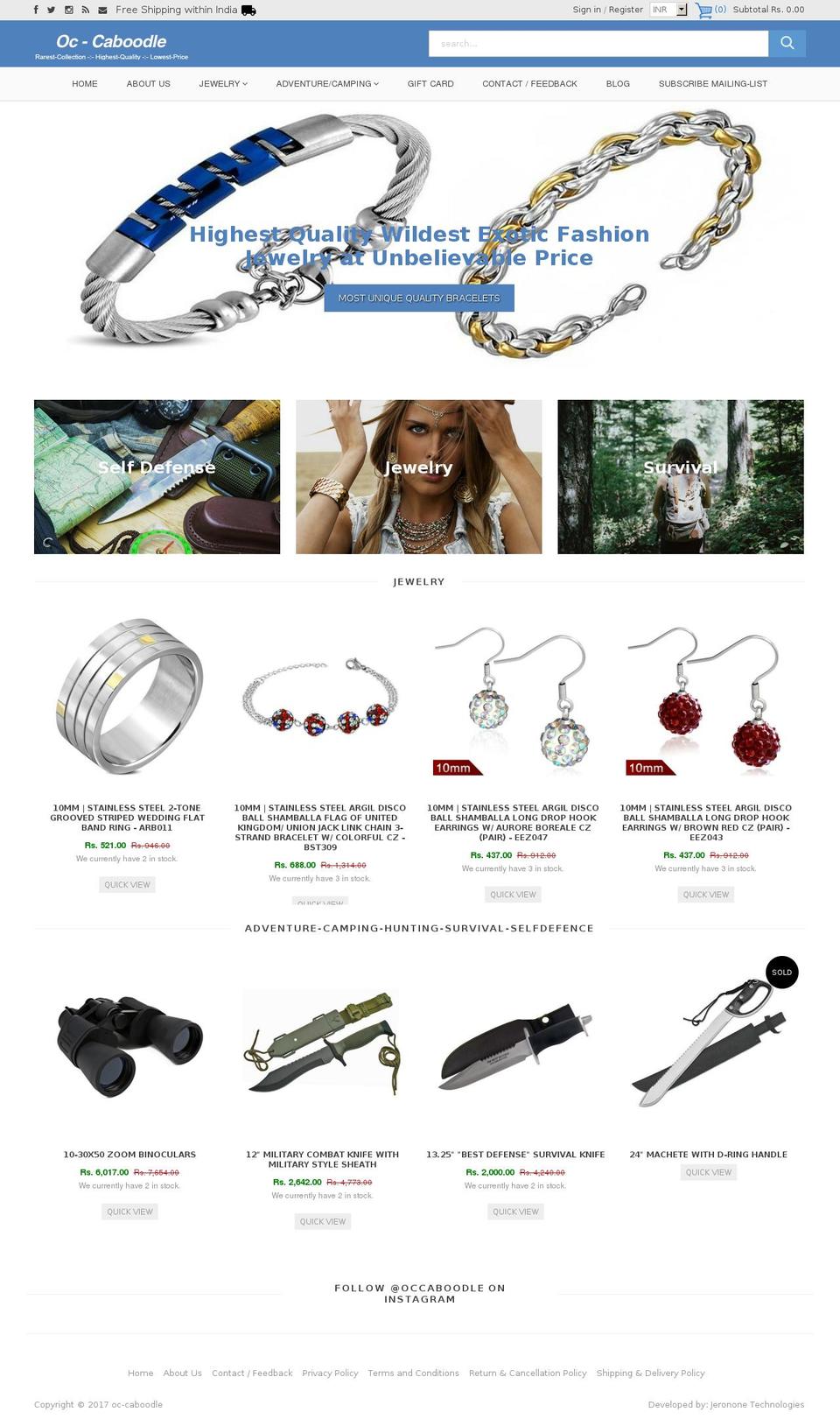 oc-caboodle.com shopify website screenshot
