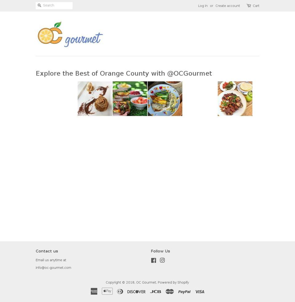 oc-gourmet.com — Shopify storefront screenshot