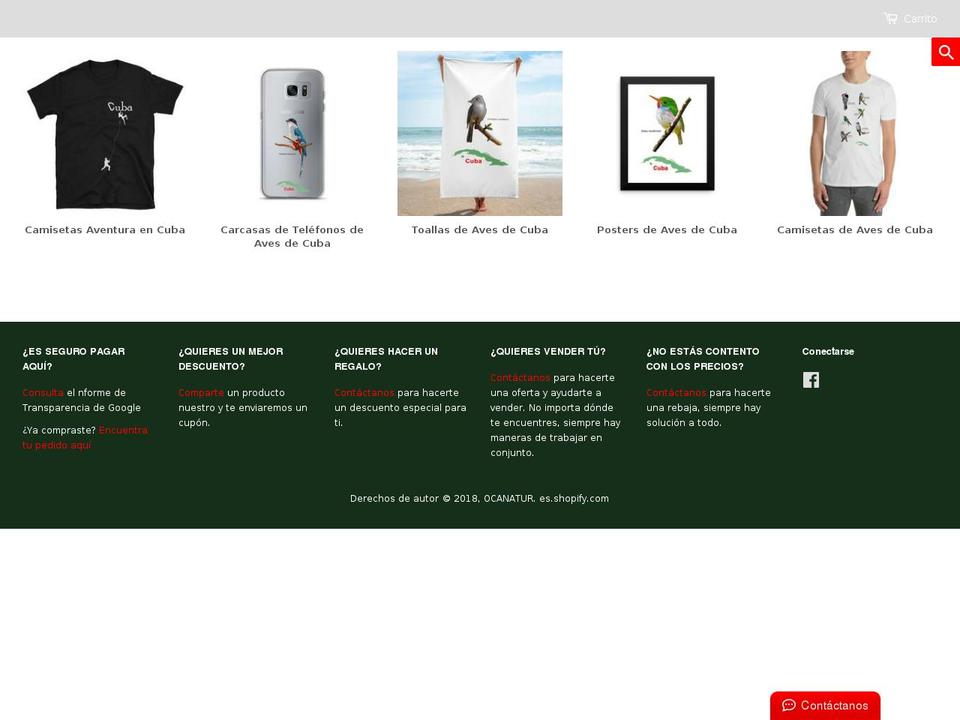 ocanatur.com — Shopify storefront screenshot