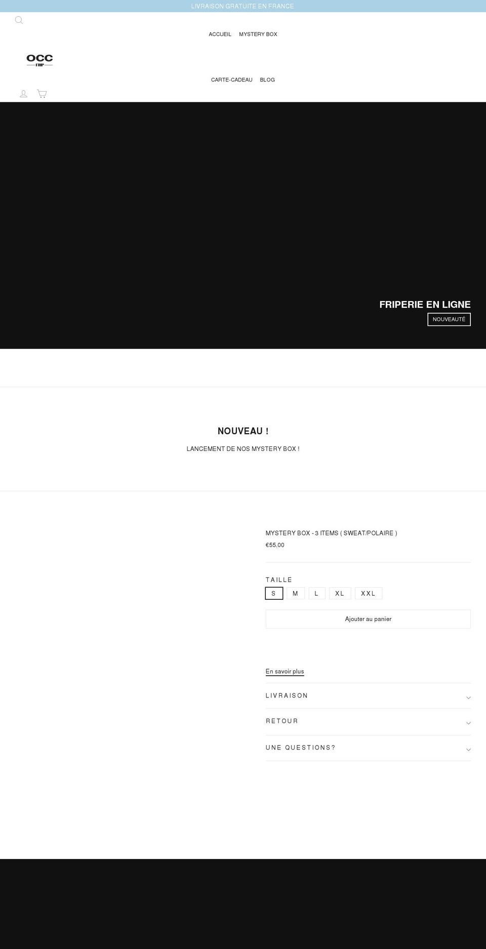 occ-frip.com shopify website screenshot