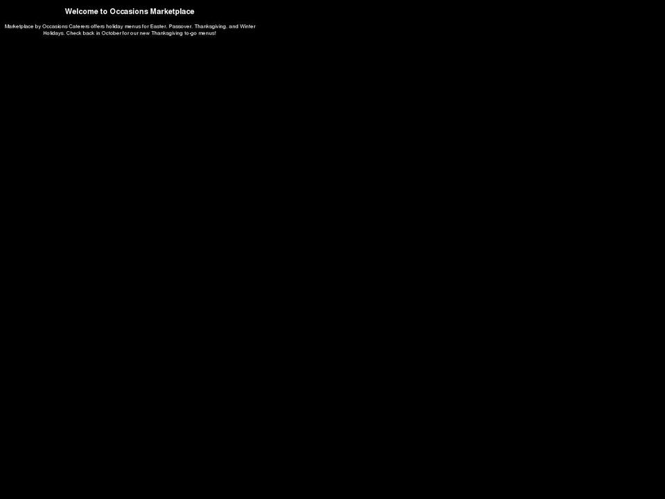 occasions-caterers.myshopify.com shopify website screenshot