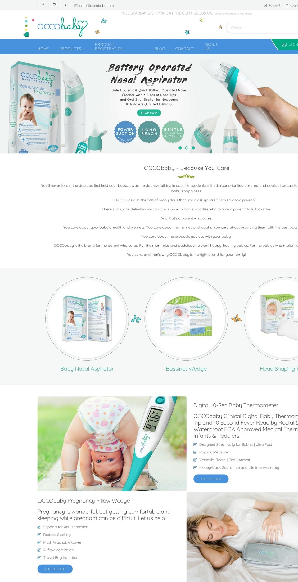 qeretail Shopify theme site example occobaby.com