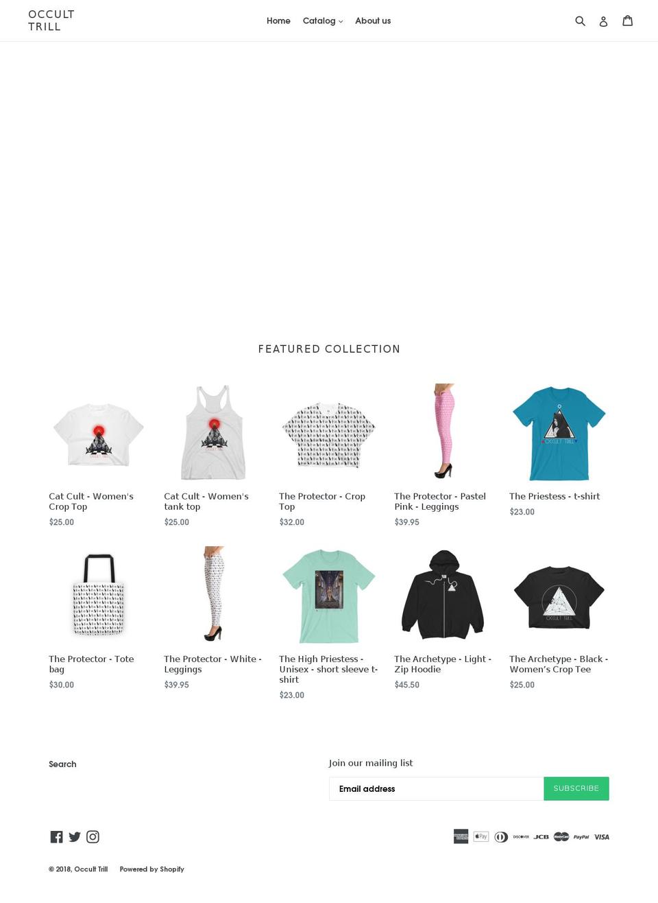 occult-trill.com — Shopify storefront screenshot
