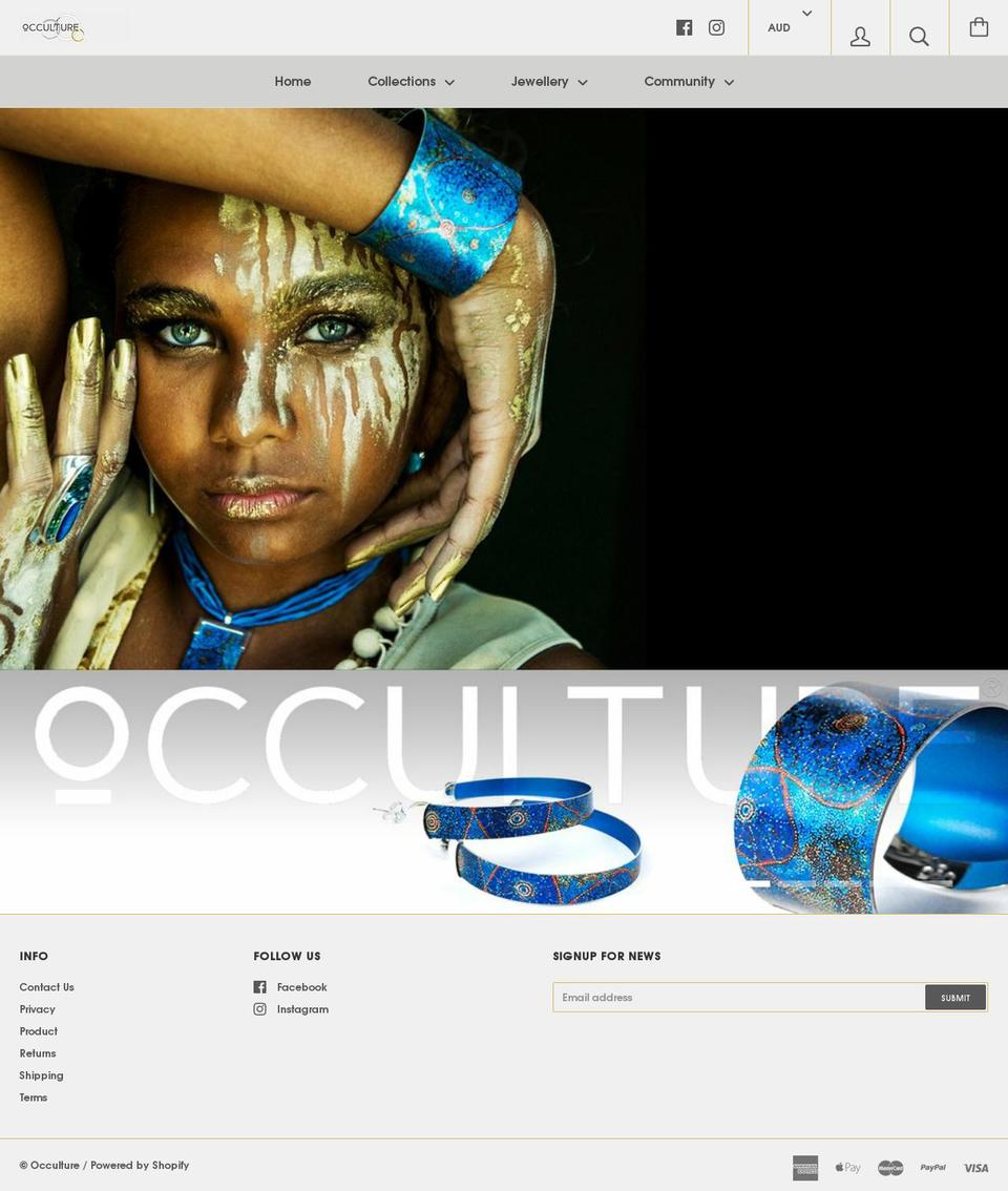 occulture.com — Shopify storefront screenshot