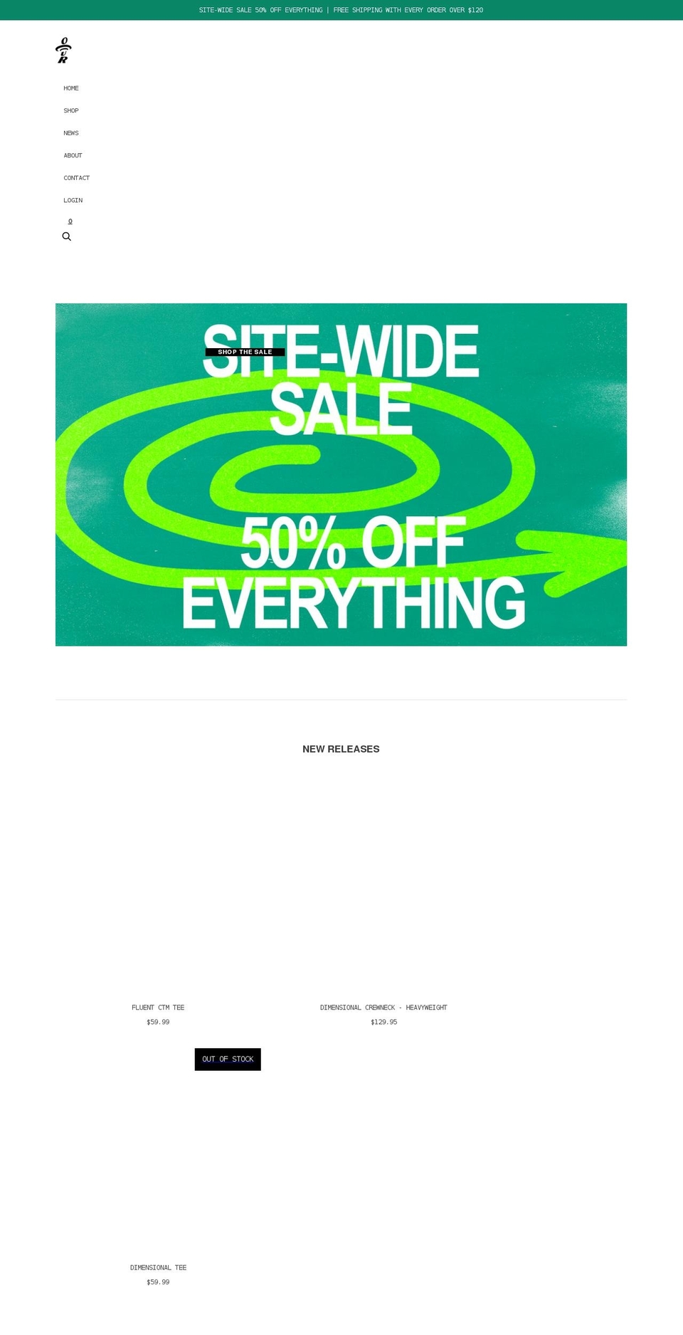 occurclothing.com shopify website screenshot