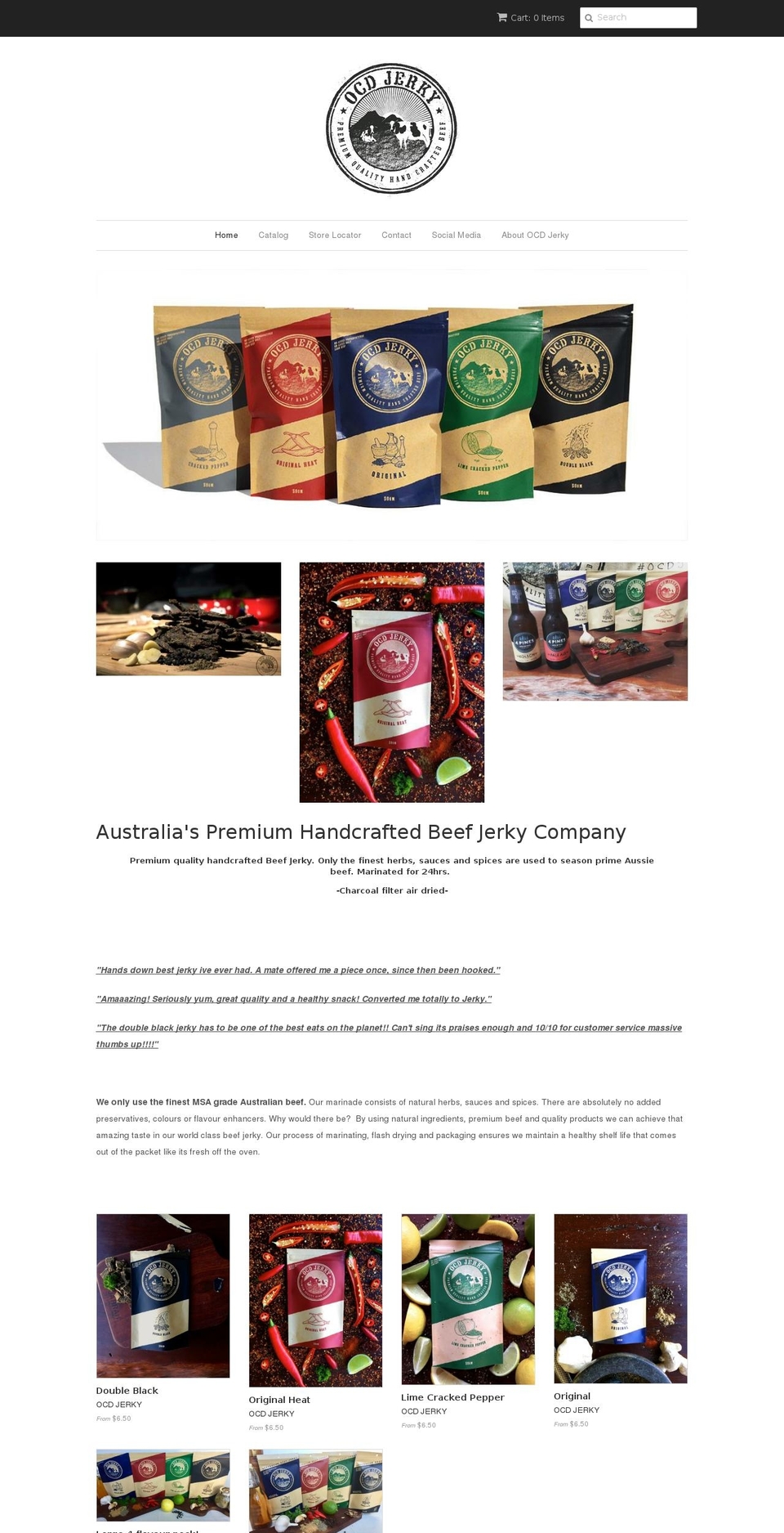 ocdjerky.com — Shopify storefront screenshot