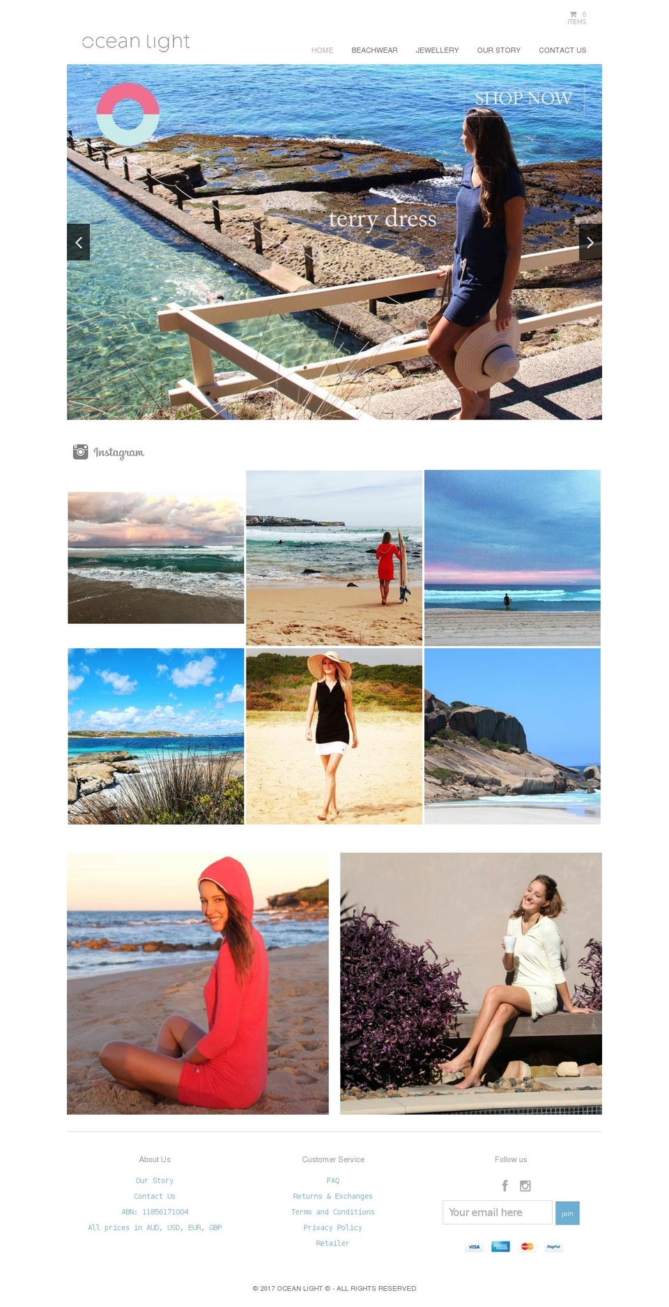 Limitless OCEAN LIGHT BETA Shopify theme site example ocean-light.com
