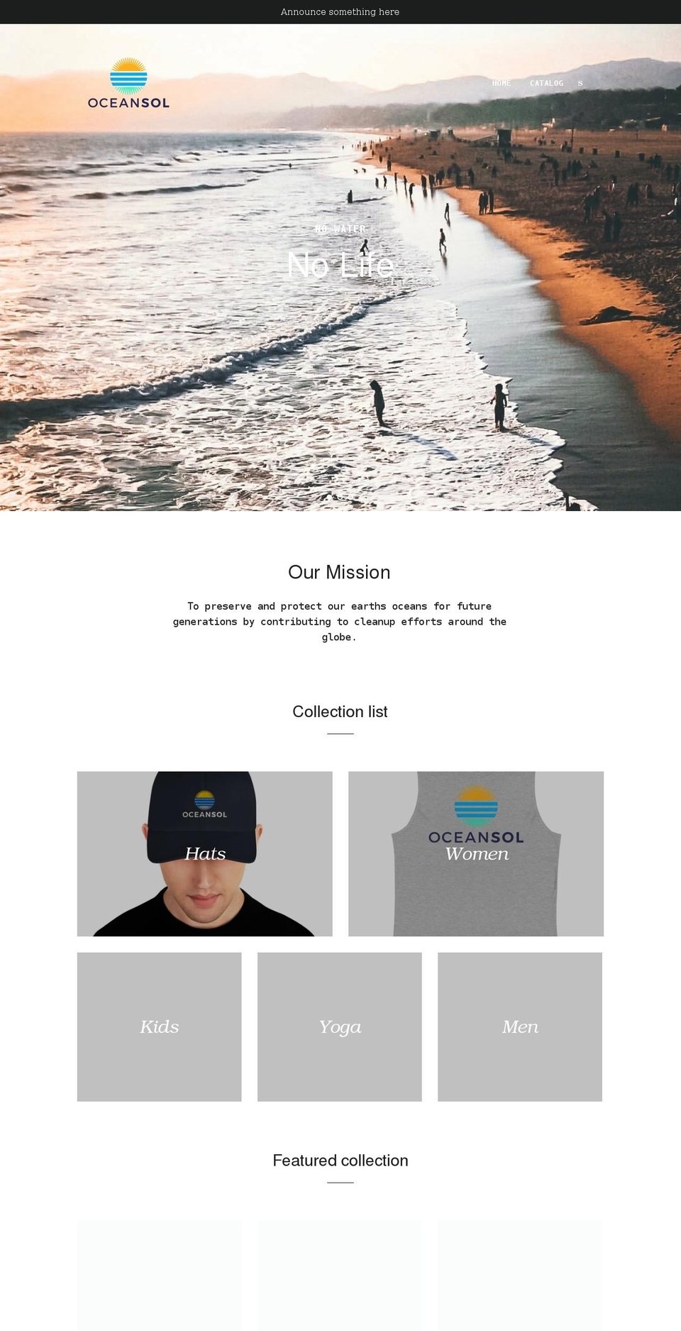 ocean-sol.com shopify website screenshot