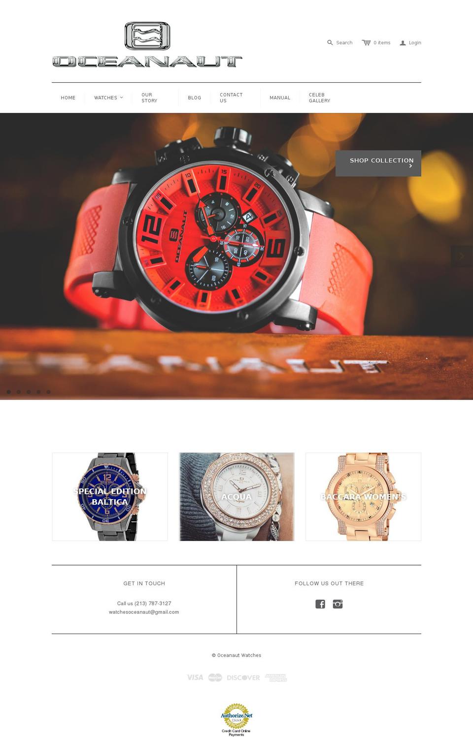 oceanautwatches.com shopify website screenshot