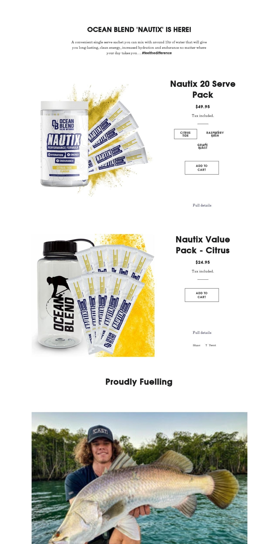 oceanblendfishing.com shopify website screenshot