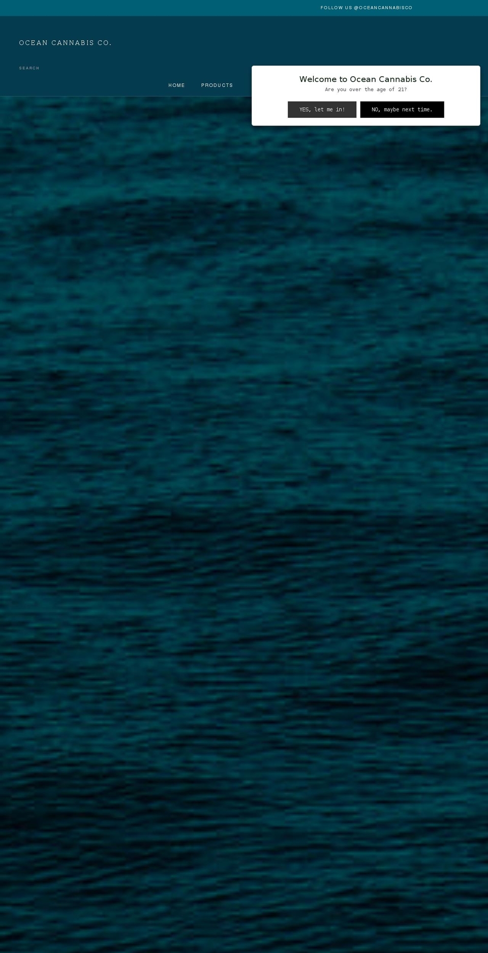 oceancannabisco.com shopify website screenshot