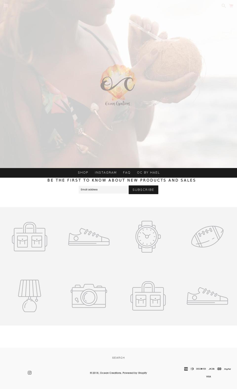 space Shopify theme site example oceancreationshawaii.com