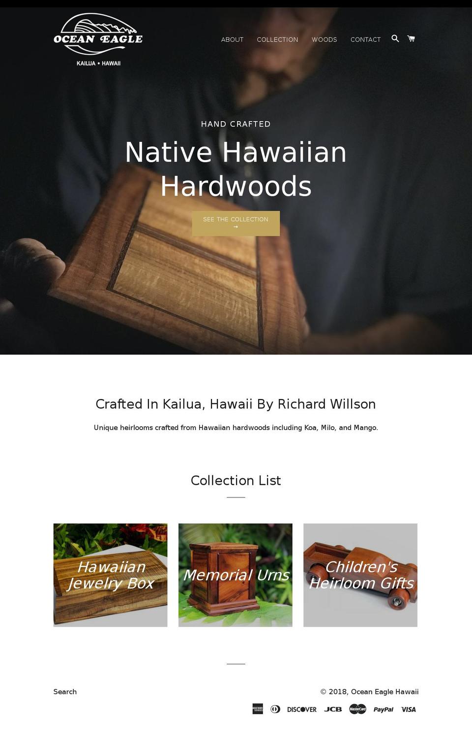 oceaneaglehawaii.com — Shopify storefront screenshot