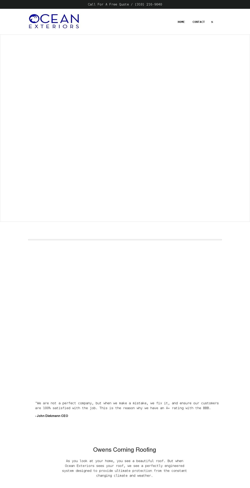 oceanexteriors.net shopify website screenshot