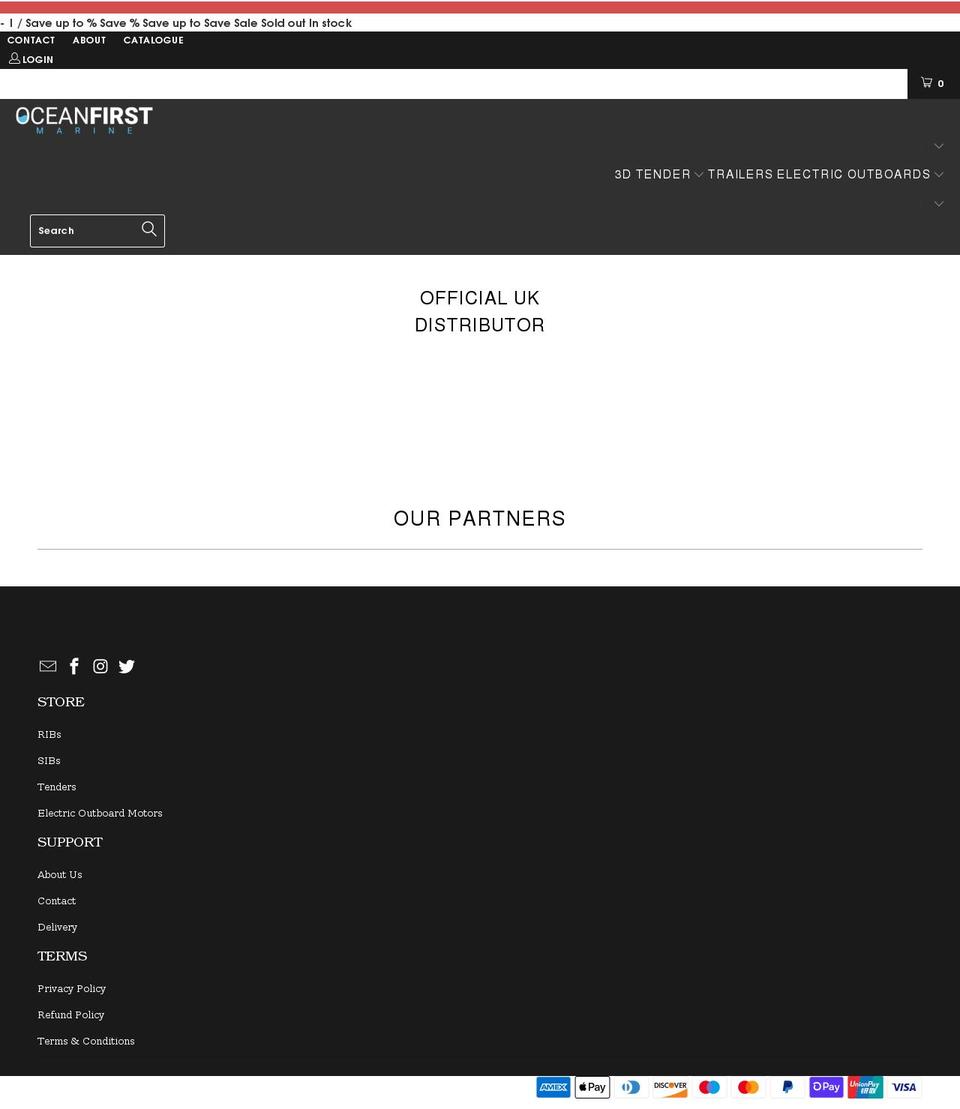 oceanfirstmarine.co.uk shopify website screenshot