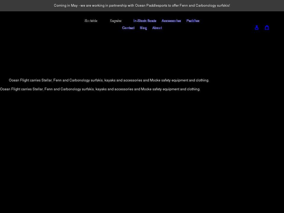 oceanflight.com shopify website screenshot