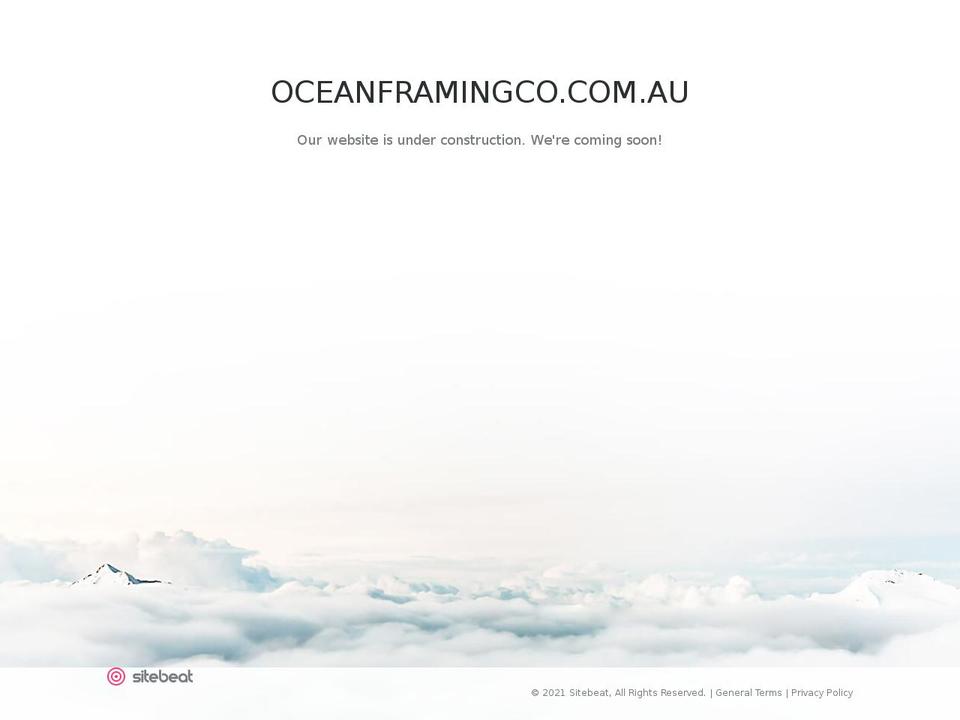oceanframingco.com.au shopify website screenshot