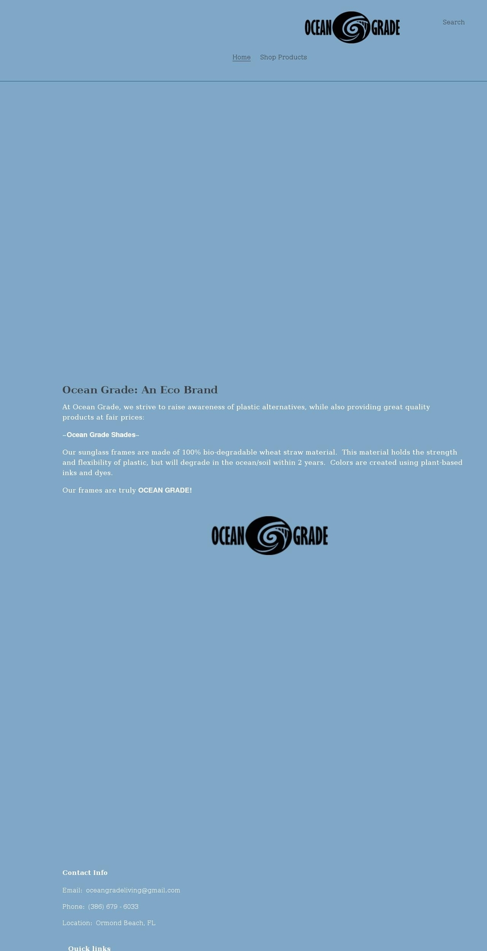 oceangradeliving.com shopify website screenshot