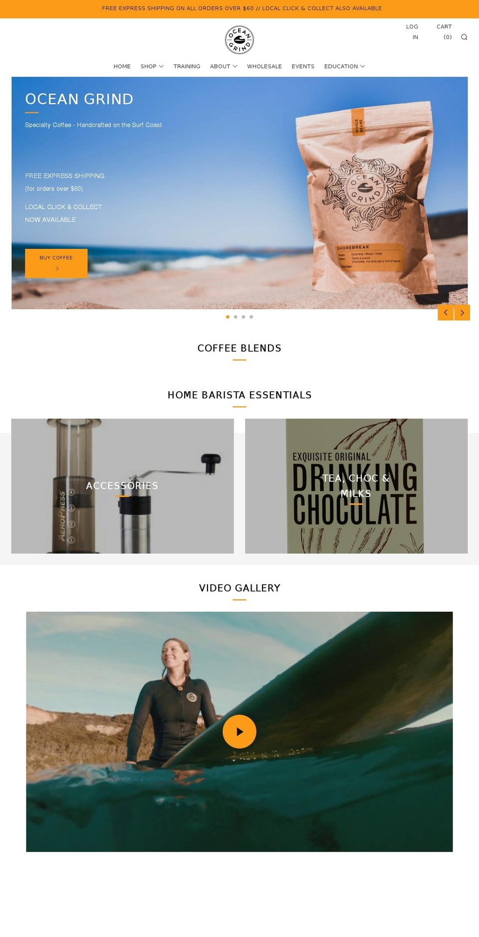 oceangrind.com.au shopify website screenshot