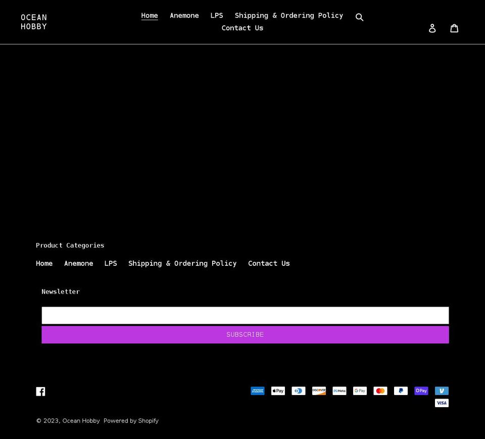 oceanhobby.com shopify website screenshot