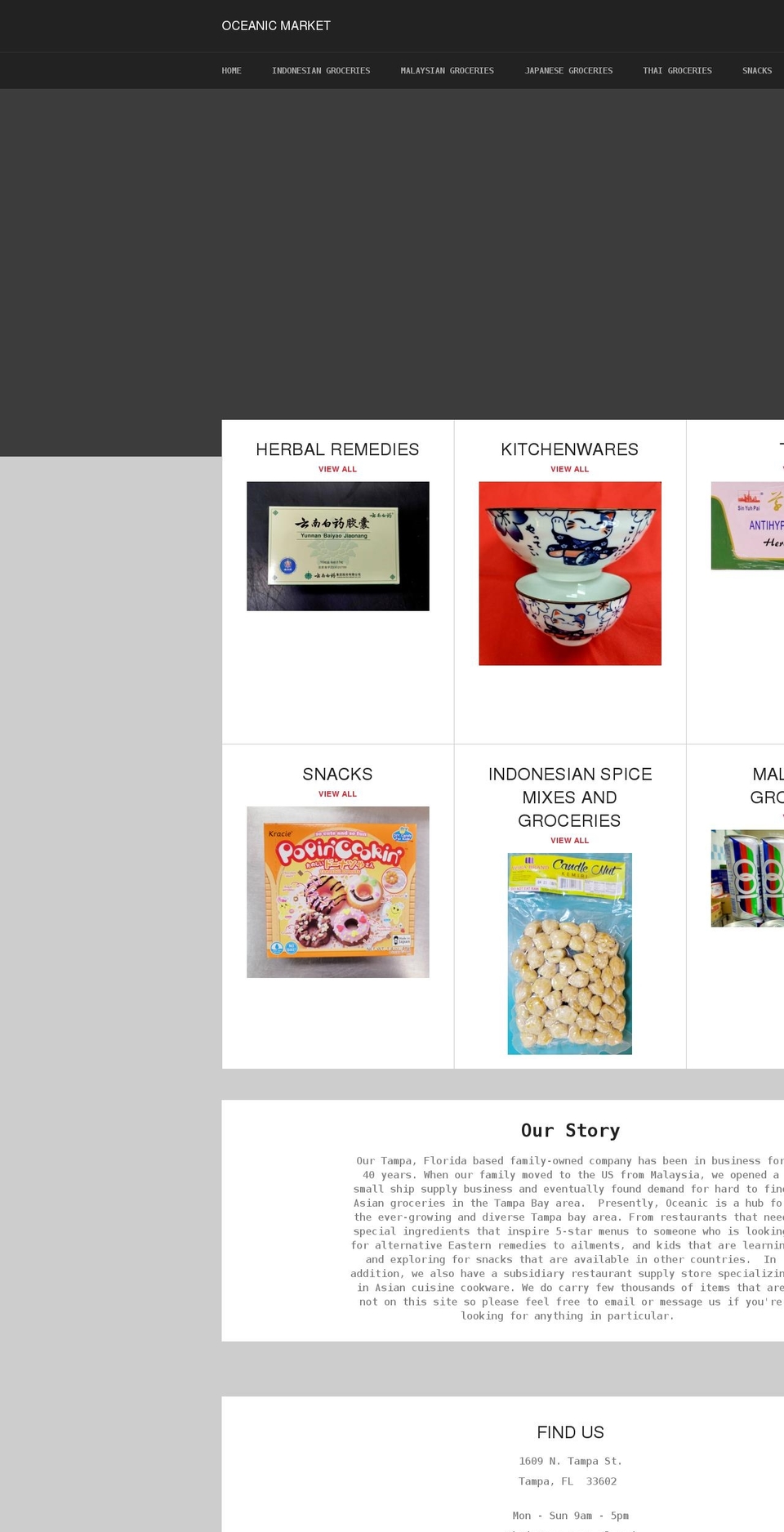 oceanicmarket.net shopify website screenshot