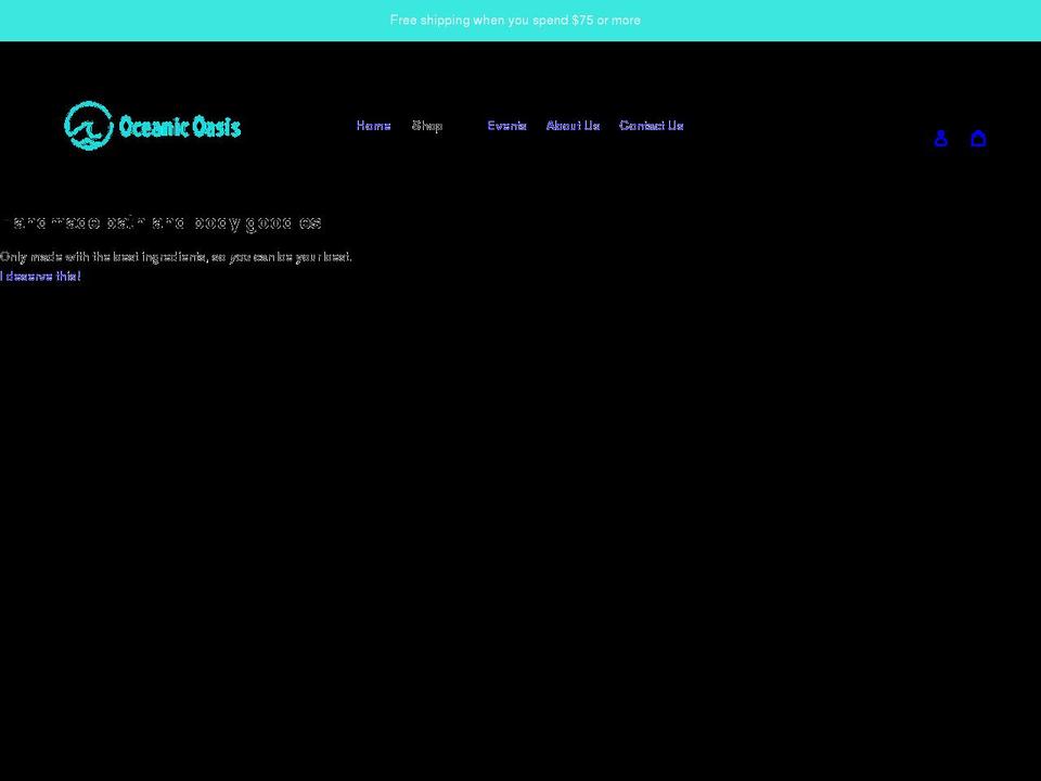 oceanicoasis.com shopify website screenshot