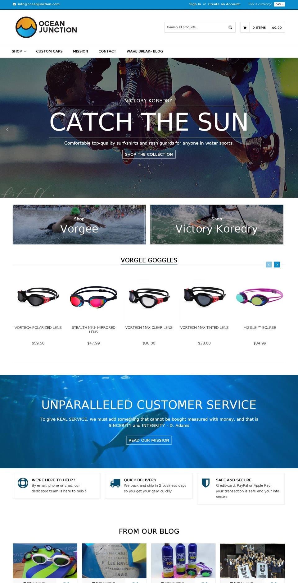 oceanjunction.com shopify website screenshot