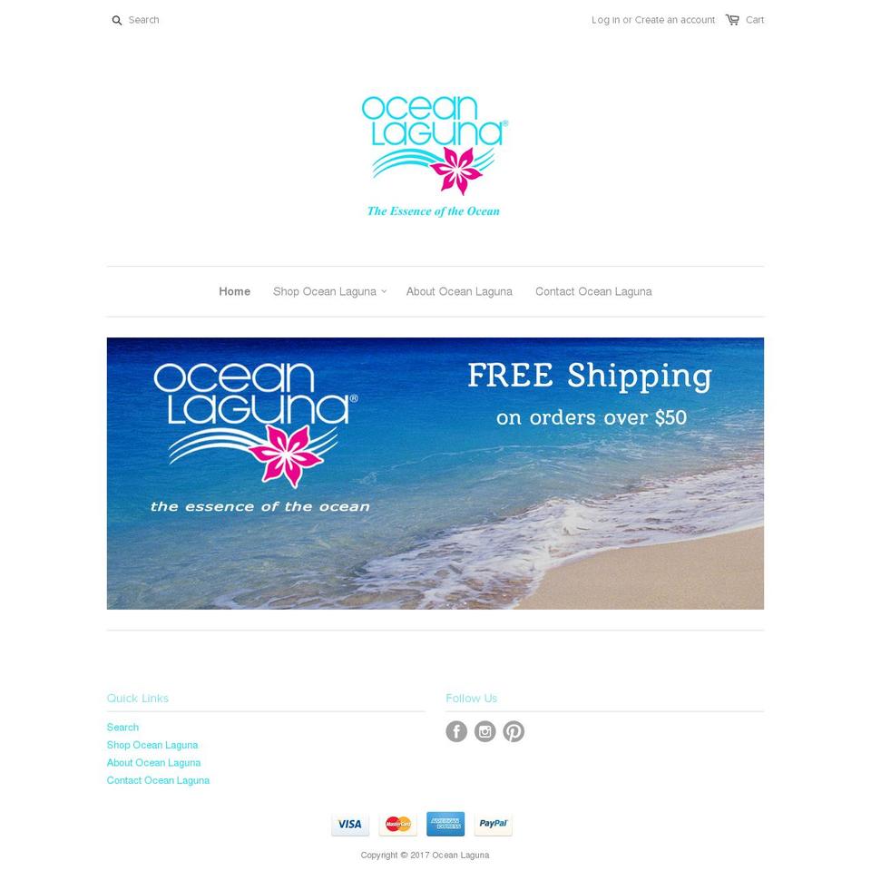 oceanlaguna.com shopify website screenshot